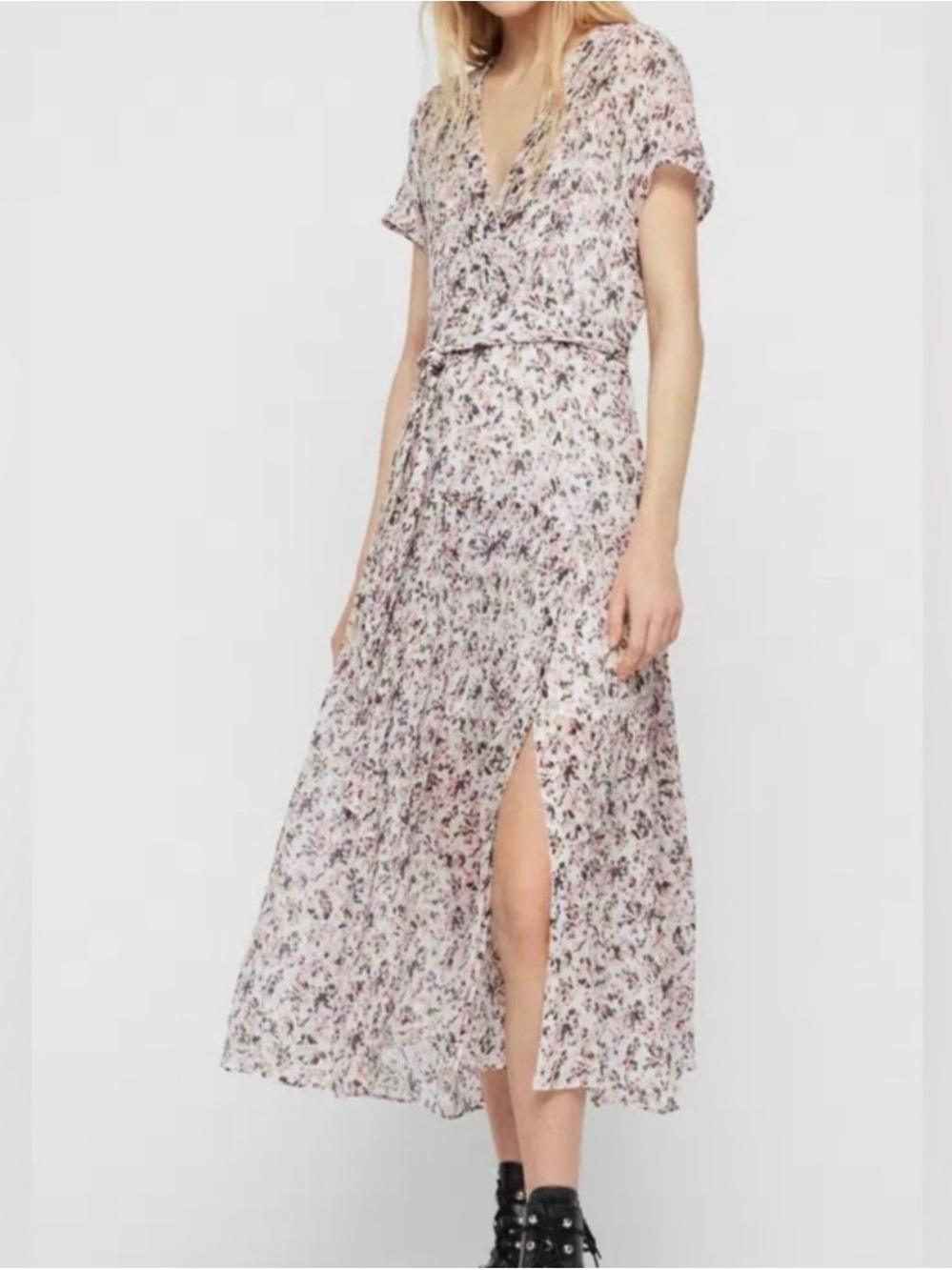 NWOT - All Saints Alix FreeFall Print Dress Size M